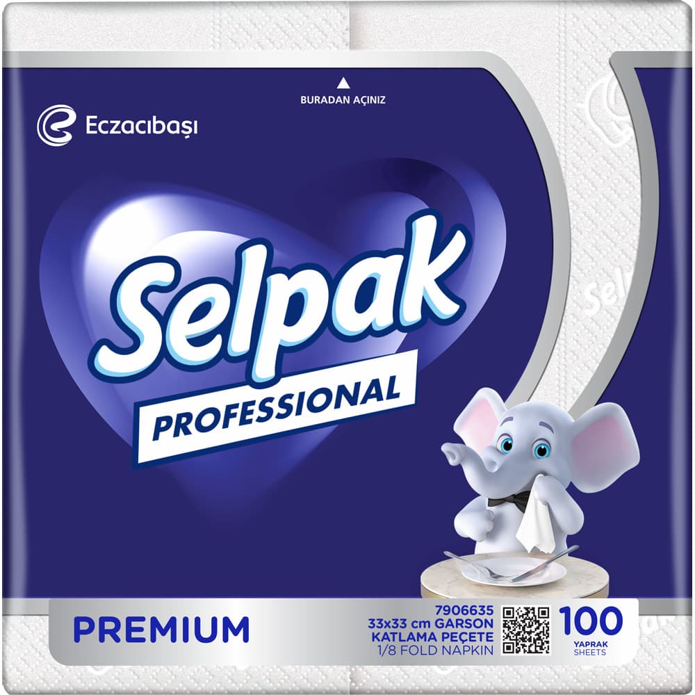 Selpak Professional Garson Katlama Peçete 33x33 100'lü
